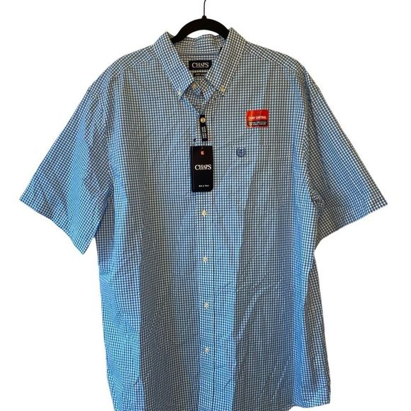 Chaps Men’s Gingham Button Up Shirt - Picture 1 of 3
